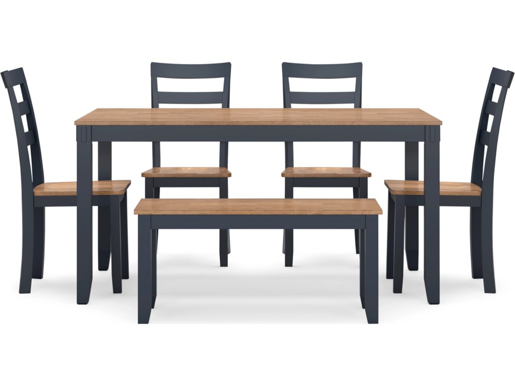 Gesthaven Dining Table with 4 Chairs and Bench (Set of 6) - image 2