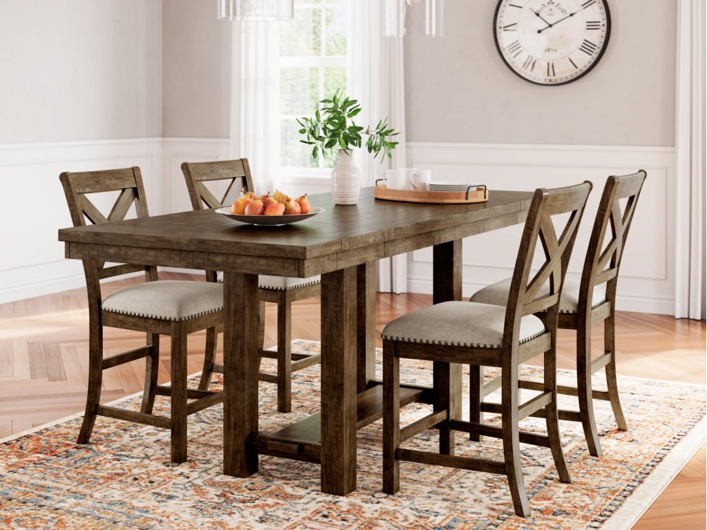 Moriville Counter Height Dining Table and 4 Barstools - main image