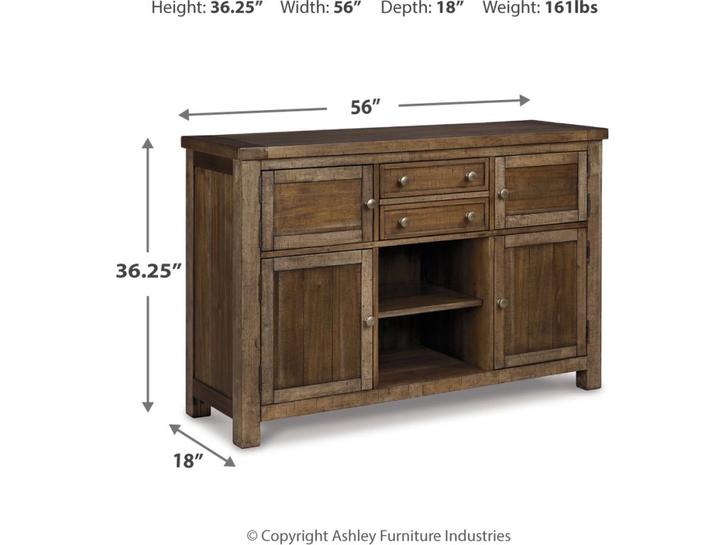 Moriville Counter Height Dining Table, 4 Barstools and Server - image 7