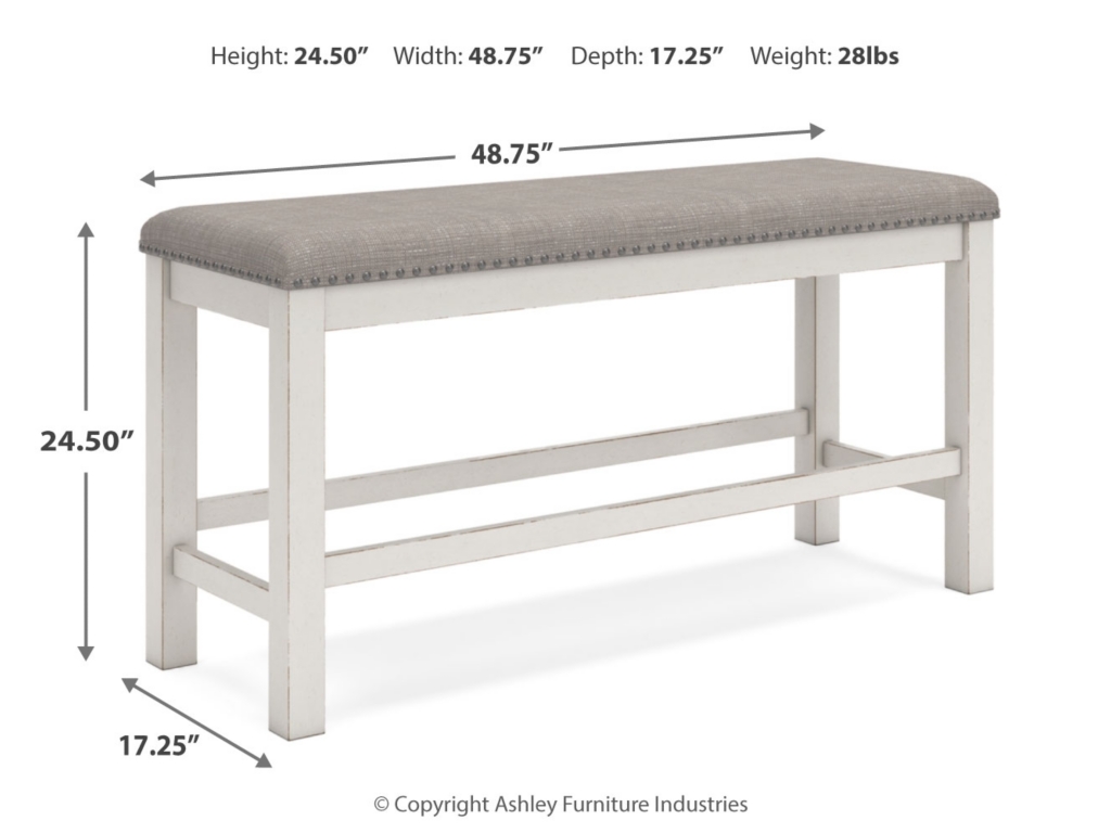 Robbinsdale Counter Height Extension Dining Table, 6 Barstools and Bench - image 8