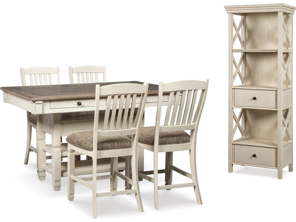 Bolanburg Counter Height Dining Table and 4 Barstools with Display Cabinet - main image