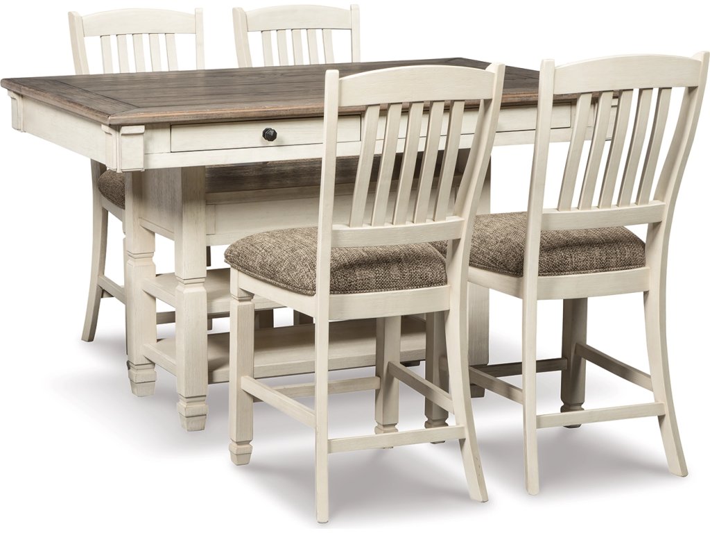 Bolanburg Counter Height Dining Table and 4 Barstools with Display Cabinet - image 1
