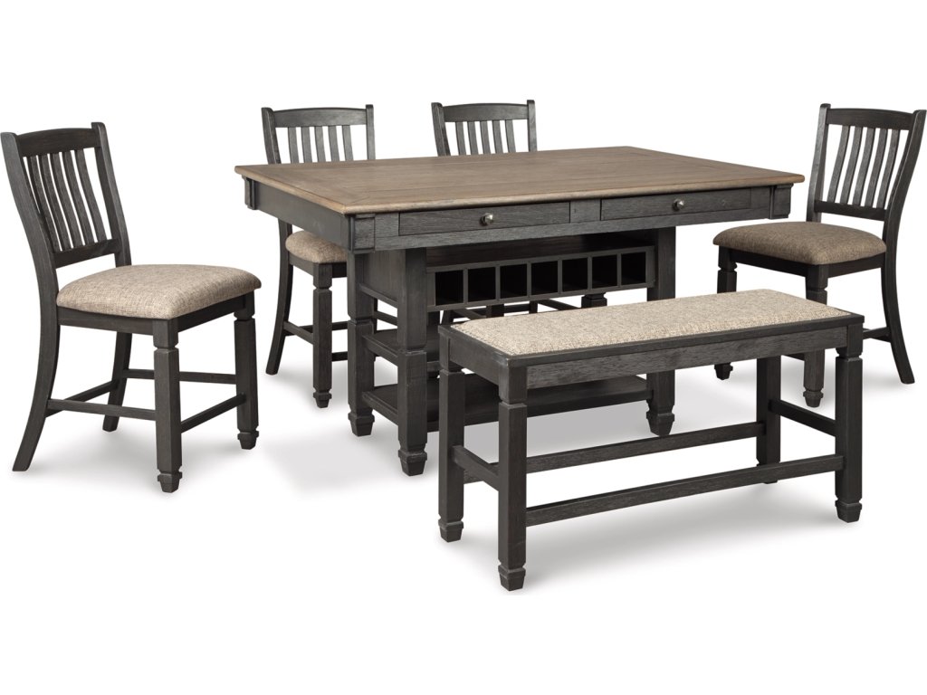 Tyler Creek Counter Height Dining Table and 4 Barstools and Bench - image 1