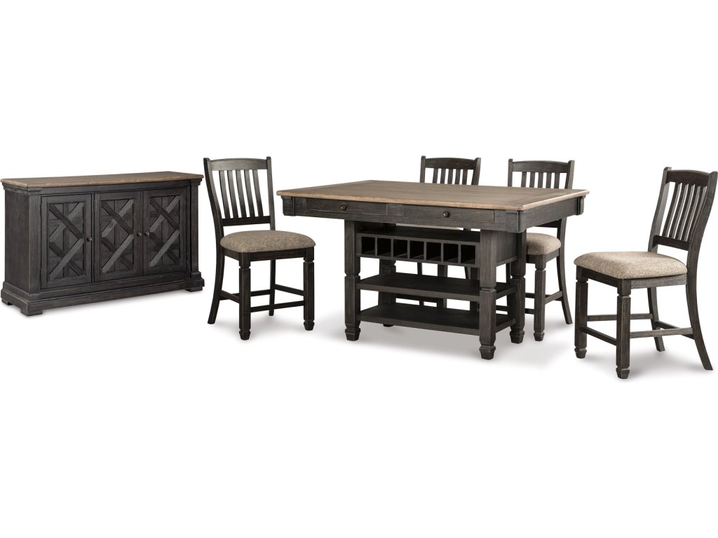 Tyler Creek Counter Height Dining Table and 4 Barstools with Server - image 1