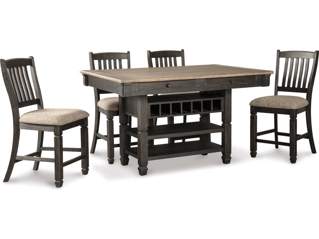 Tyler Creek Counter Height Dining Table and 4 Barstools with Server - image 2