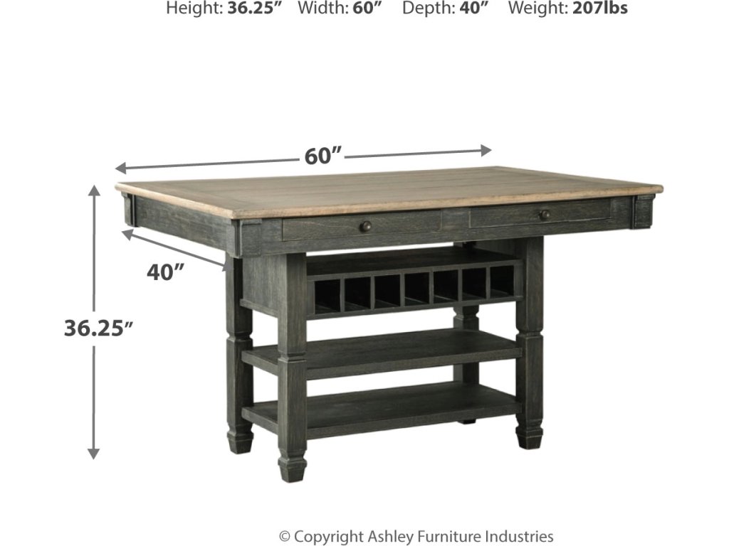 Tyler Creek Counter Height Dining Table and 4 Barstools with Server - image 9