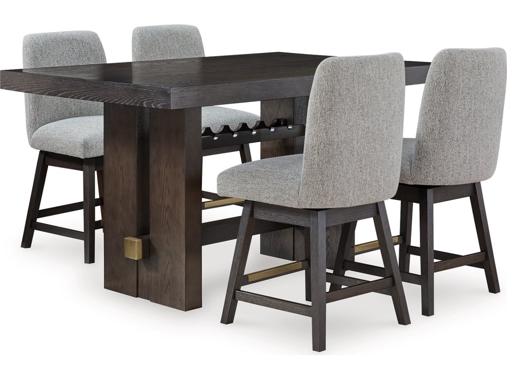 Burkhaus Counter Height Dining Table and 4 Barstools - image 1