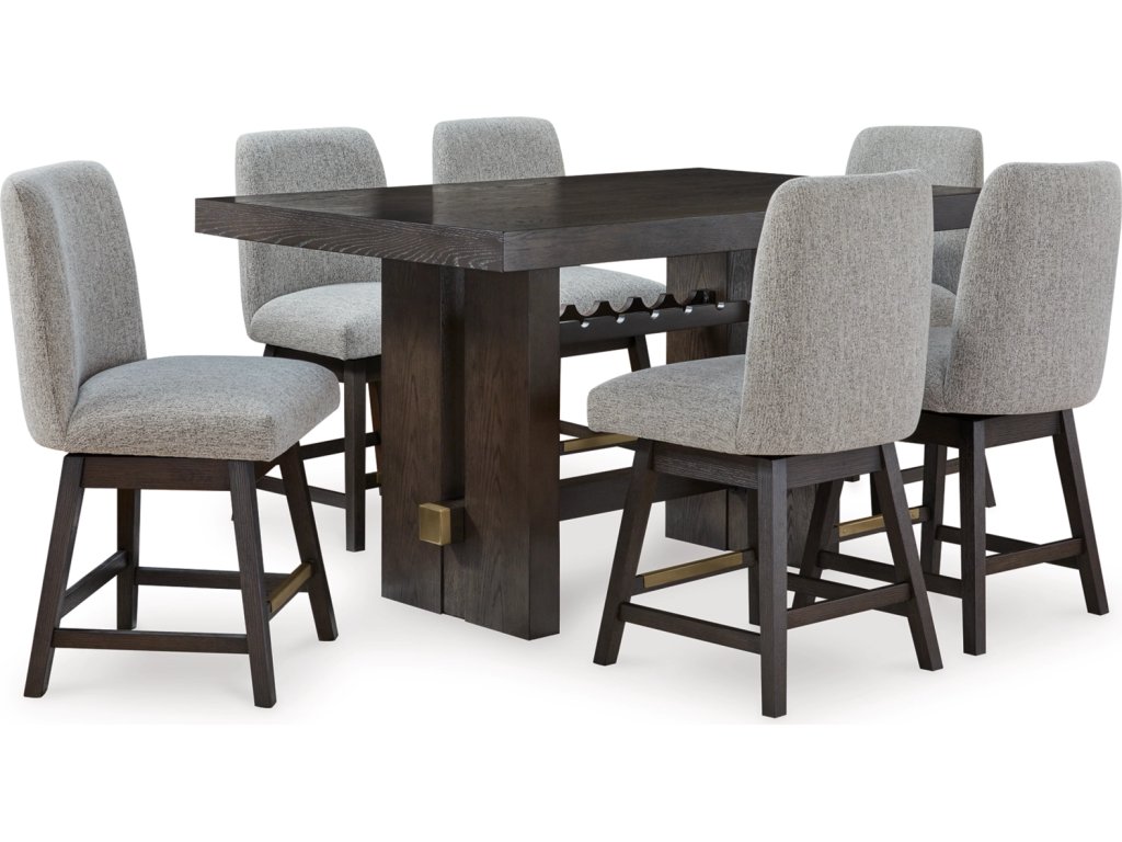 Burkhaus Counter Height Dining Table and 6 Barstools - image 1
