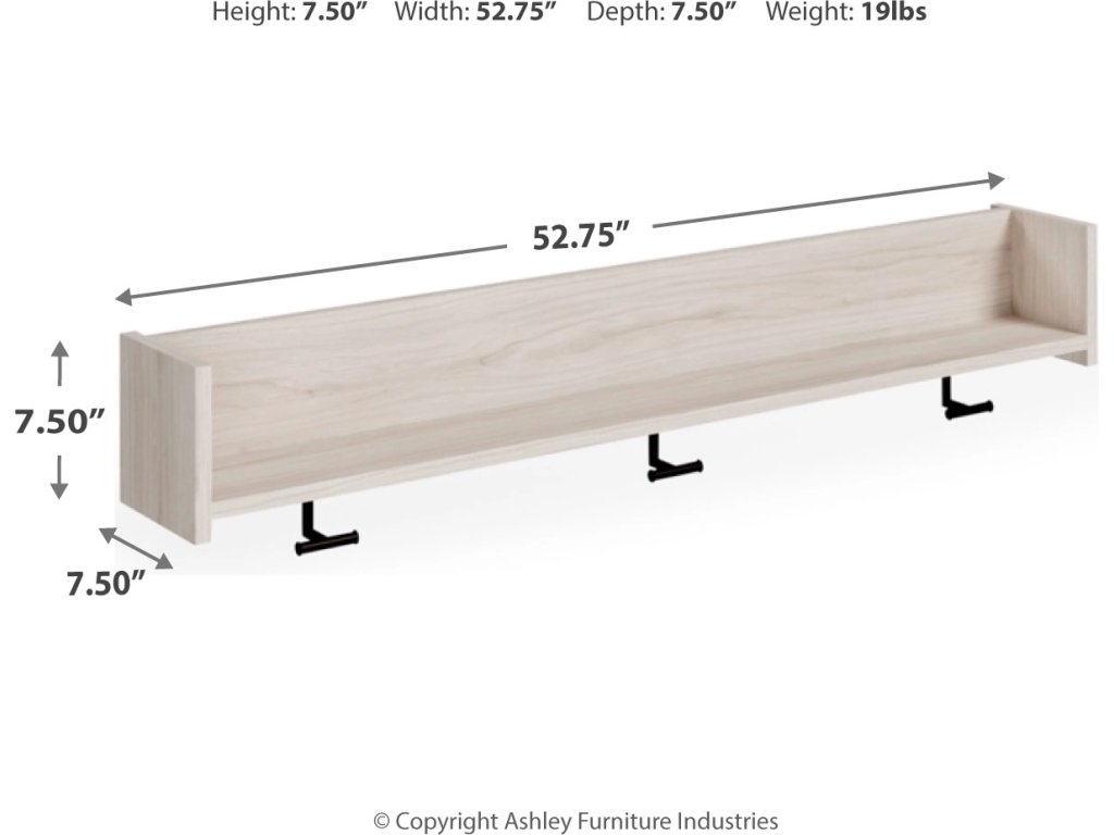 Socalle Wall Mounted Coat Rack with Shelf - image 5