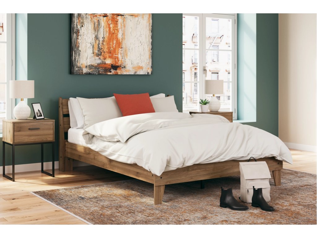 Deanlow Queen Platform Panel Bed - image 1