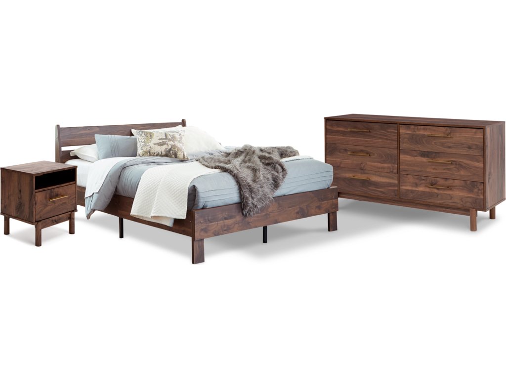Calverson Queen Panel Platform Bed with Dresser and Nightstand - main image