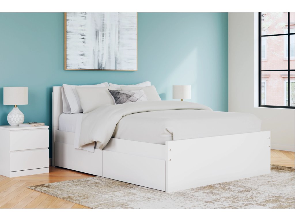 Onita Queen Panel Platform Bed with 2 Side Storage - image 1