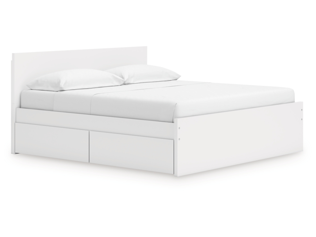 Onita King Panel Platform Bed with 2 Side Storage - main image