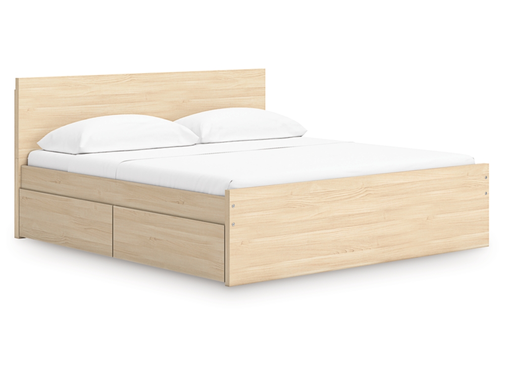 Onita King Panel Platform Bed with 2 Side Storage - main image