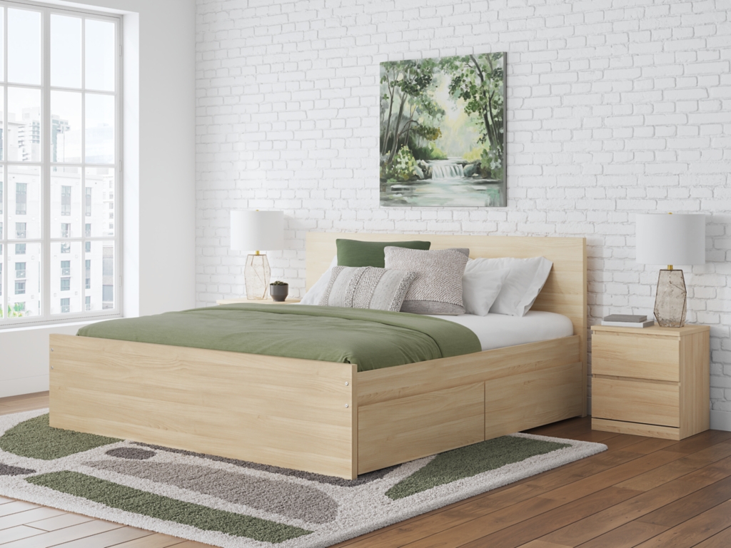 Onita King Panel Platform Bed with 2 Side Storage - image 1