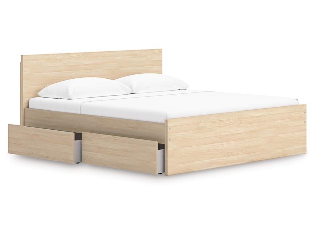 Onita King Panel Platform Bed with 1 Side Storage - image 2