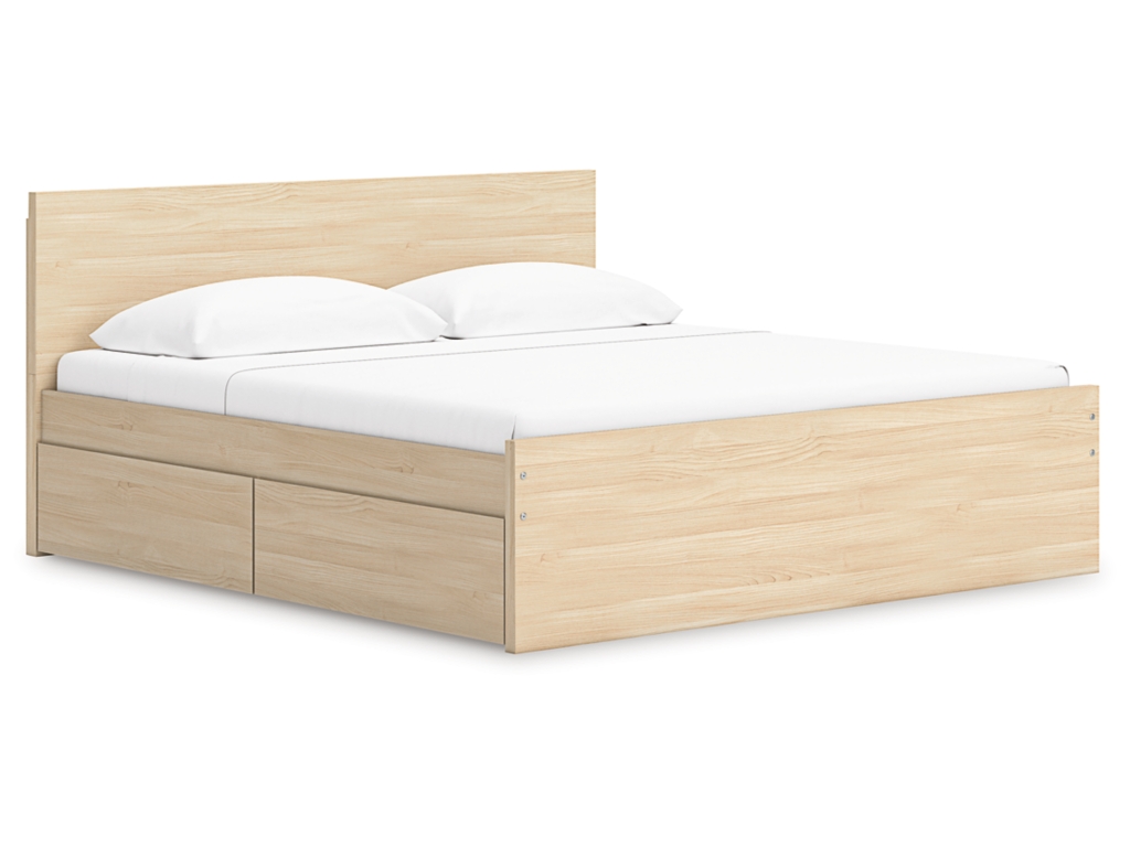 Onita King Panel Platform Bed with 1 Side Storage - main image