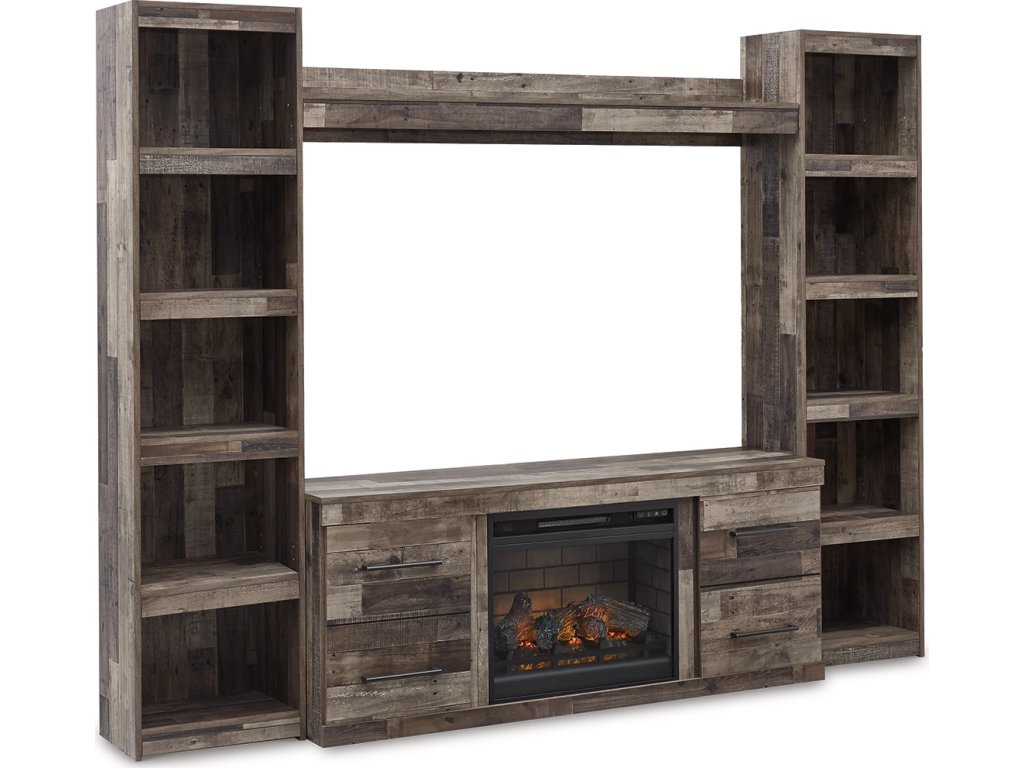 Derekson 4-Piece Entertainment Center with Electric Fireplace - main image
