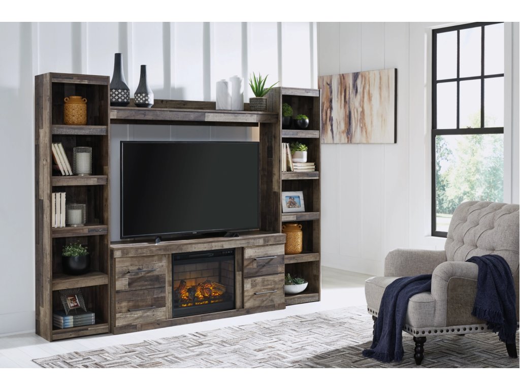 Derekson 4-Piece Entertainment Center with Electric Fireplace - image 1