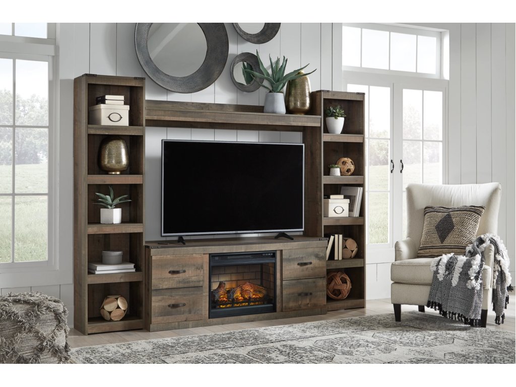 Trinell 4-Piece Entertainment Center with Electric Fireplace - image 1