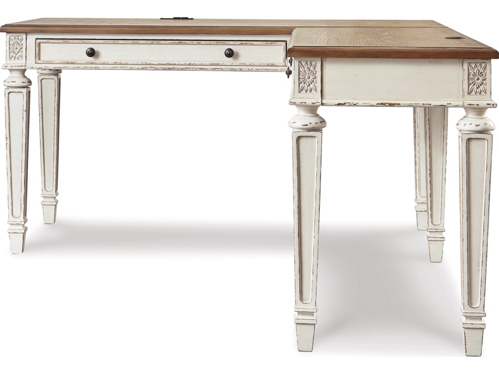 Realyn Lift-top Desk, L-shaped Desk and 4 Bookcases - image 1