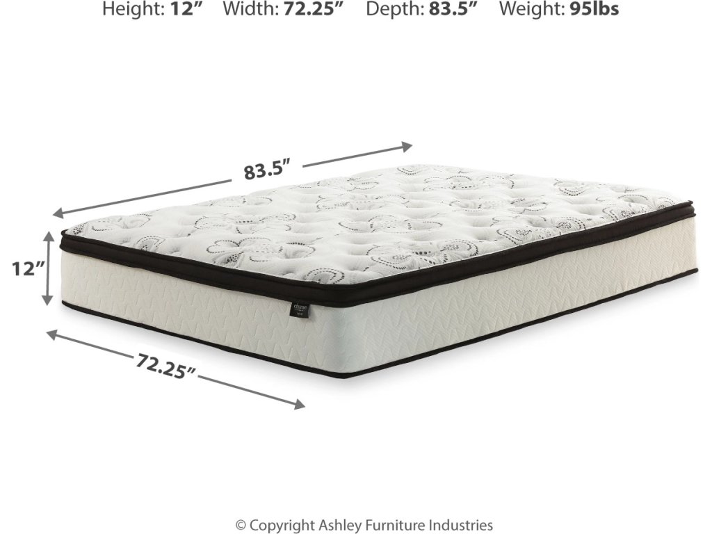 Chime 12 Inch Hybrid California King Mattress and Foundation Set - image 4