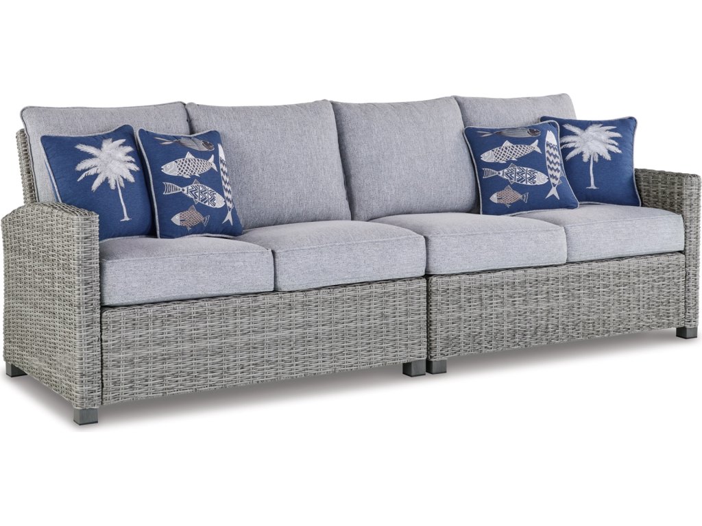 Naples Beach Outdoor Right and Left-arm Facing Loveseat with Cushion (Set of 2) - main image