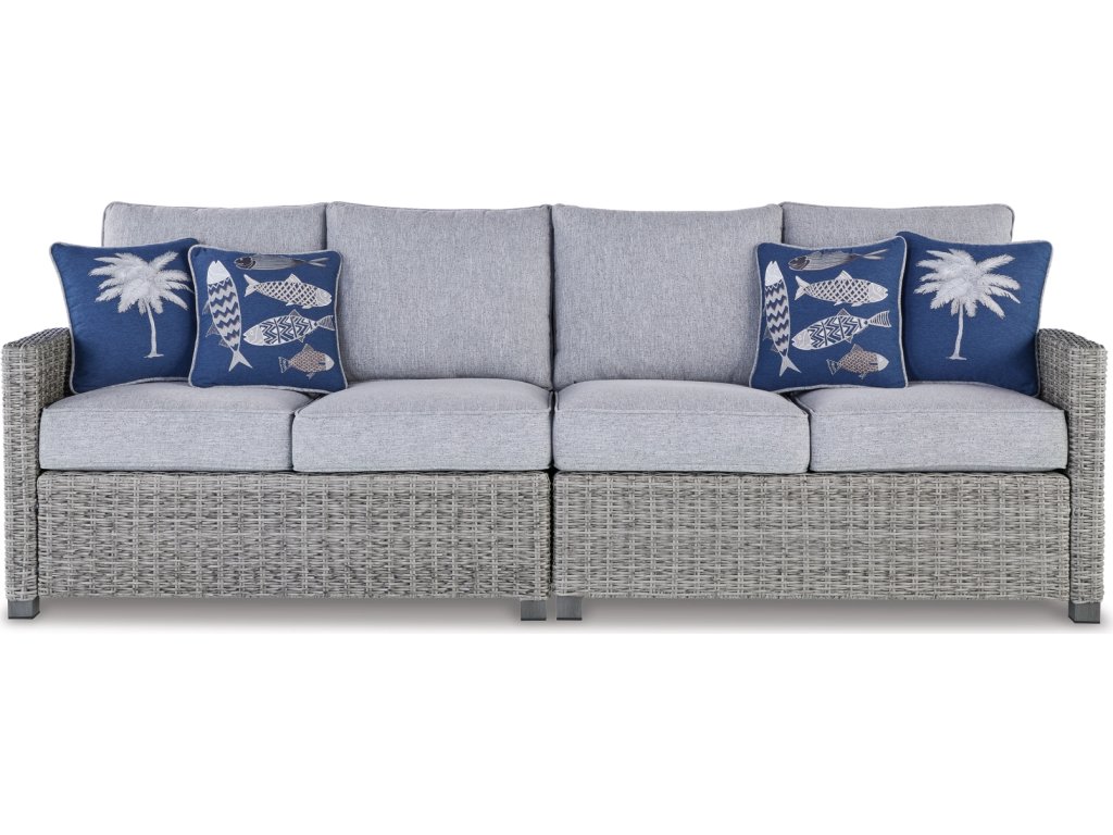 Naples Beach Outdoor Right and Left-arm Facing Loveseat with Cushion (Set of 2) - image 1