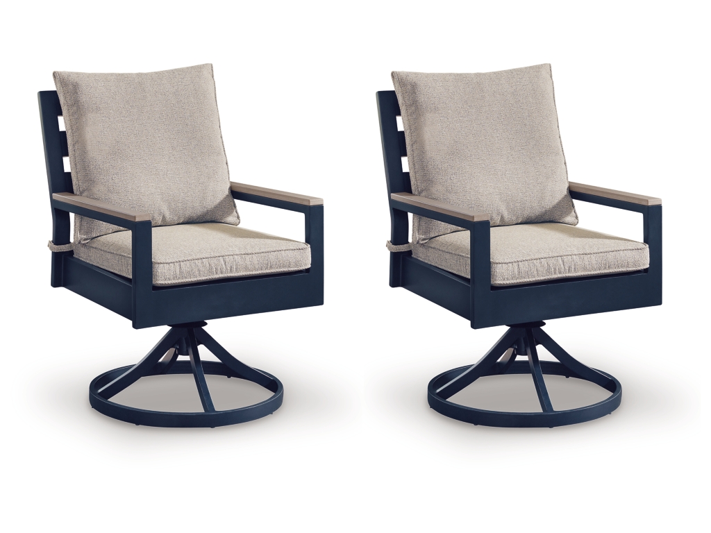 East Beach Outdoor Swivel Chair with Cushion (Set of 2) - main image