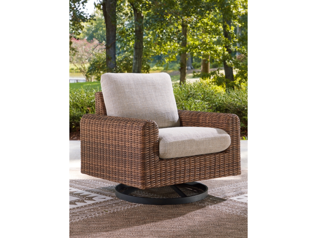 Dolan Creek Outdoor Swivel Lounge Chair with Cushion - image 1