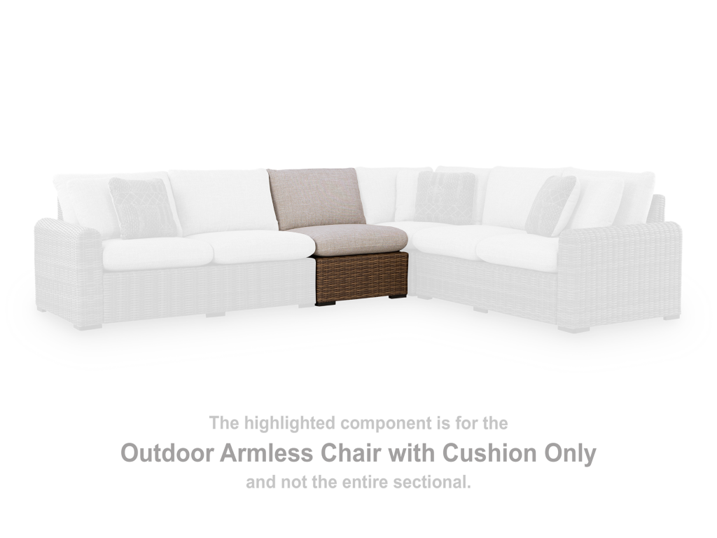 Dolan Creek Outdoor Armless Chair with Cushion - image 1