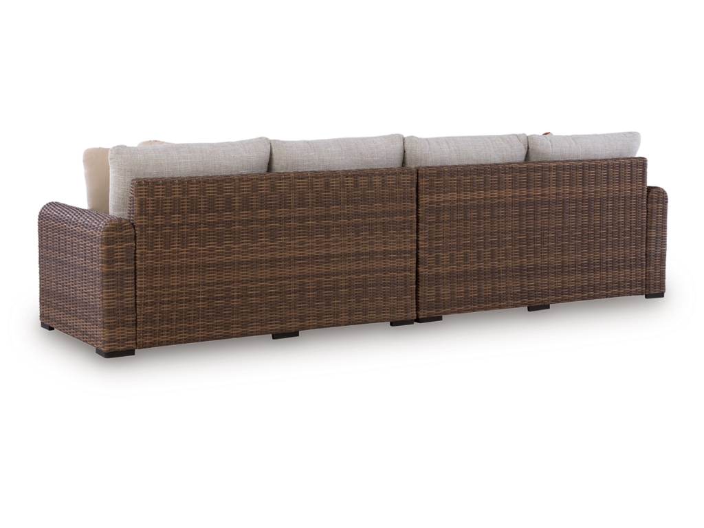 Dolan Creek Outdoor Right and Left-arm Facing Loveseat with Cushion (Set of 2) - image 3