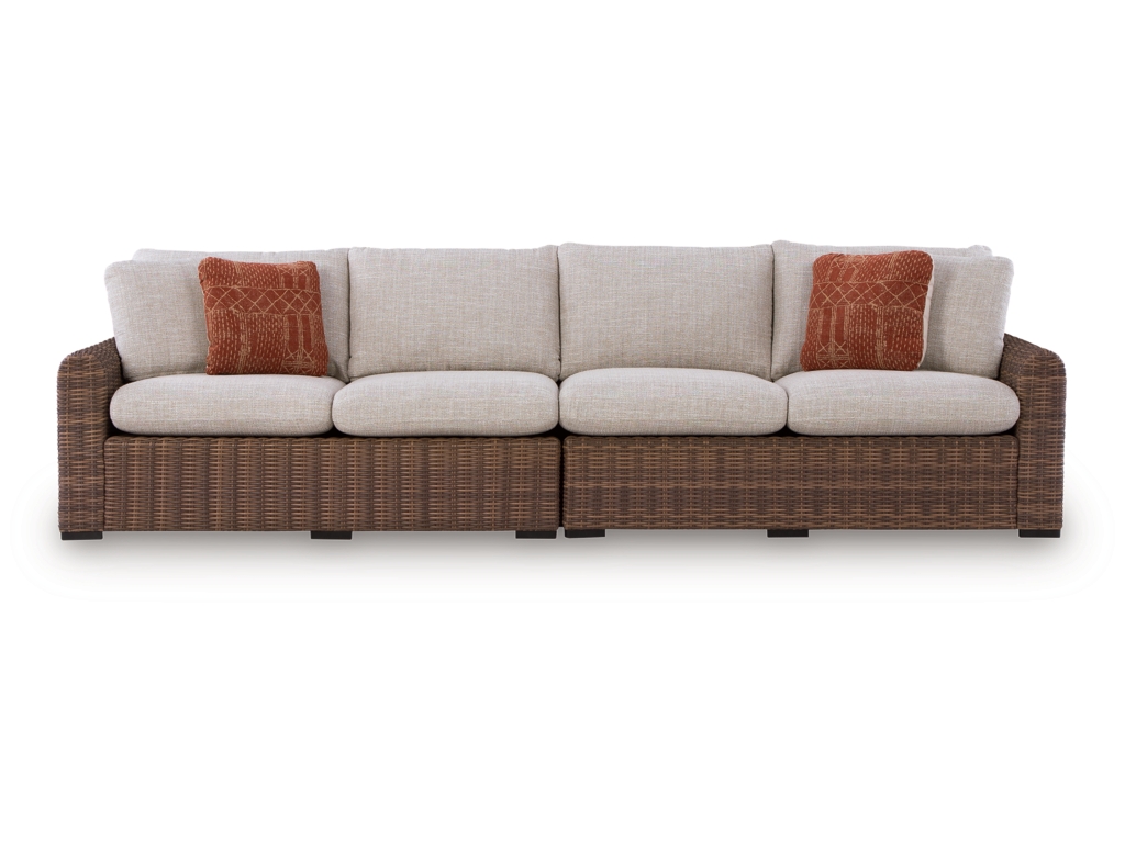 Dolan Creek Outdoor Right and Left-arm Facing Loveseat with Cushion (Set of 2) - image 2