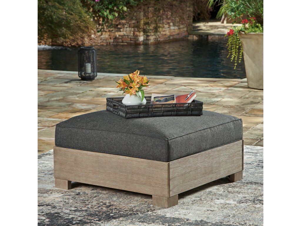 Citrine Park Outdoor Ottoman with Cushion - image 1