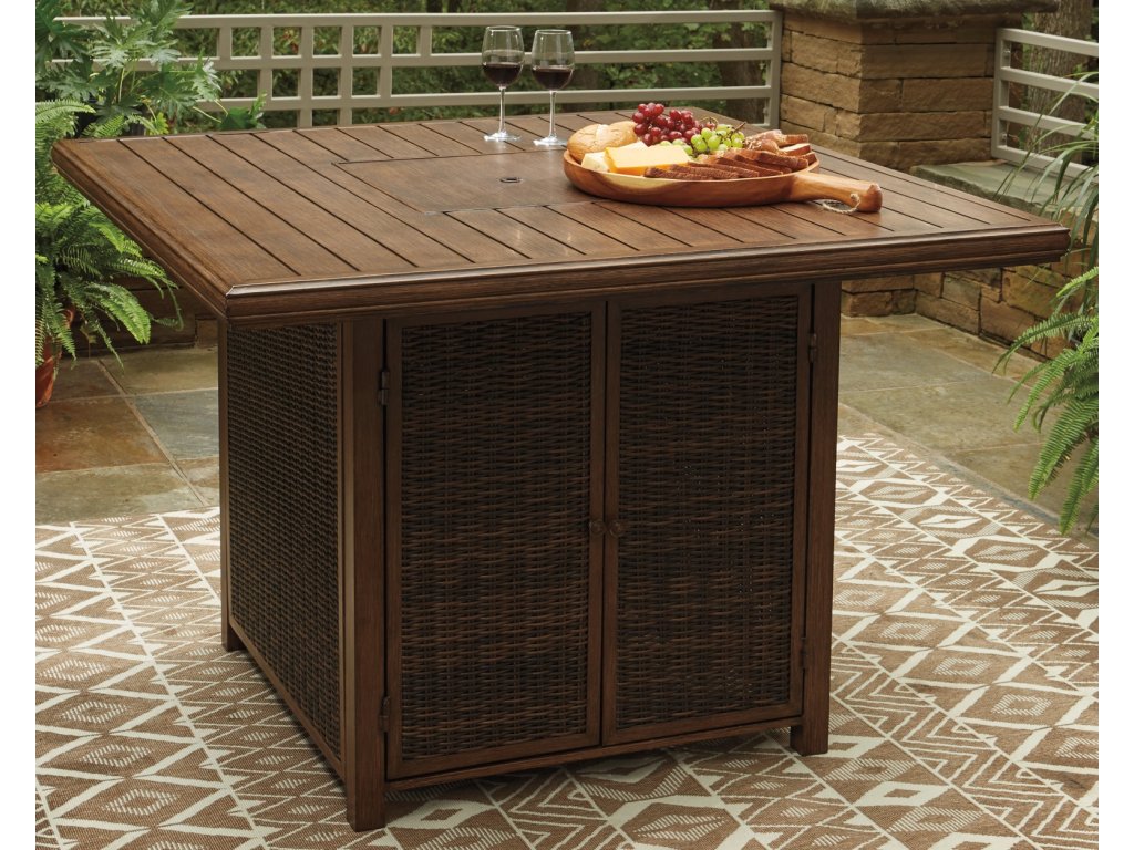 Paradise Trail Bar Table with Fire Pit - image 1