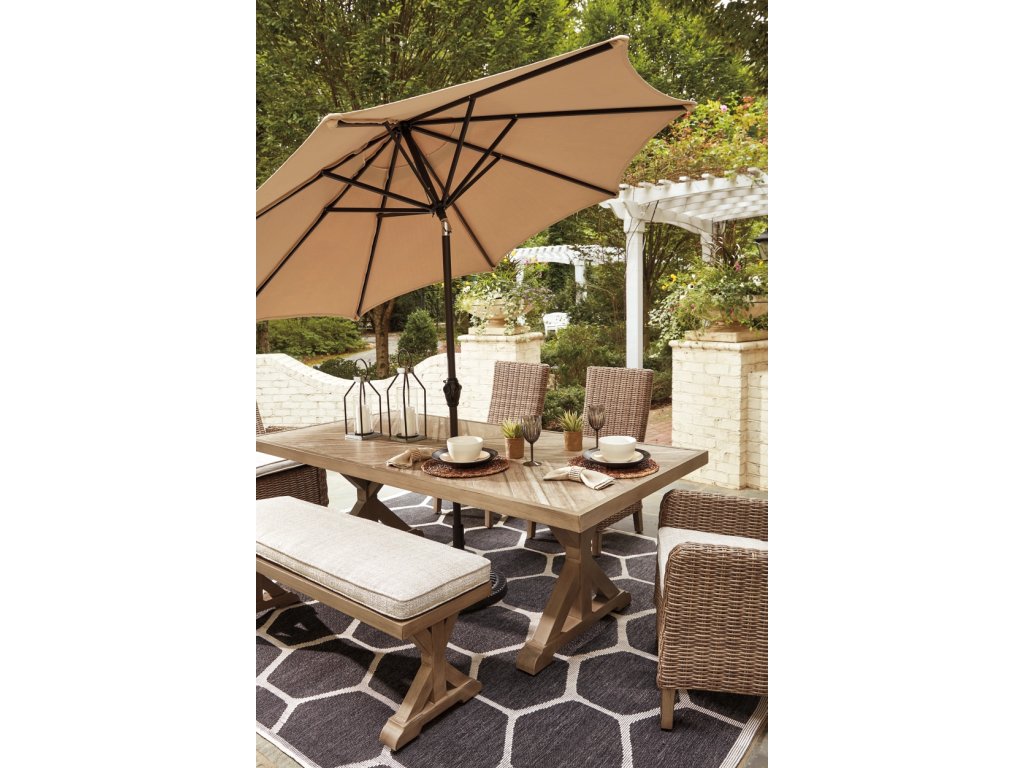 Beachcroft Outdoor Dining Table with 4 Chairs and Bench - image 2