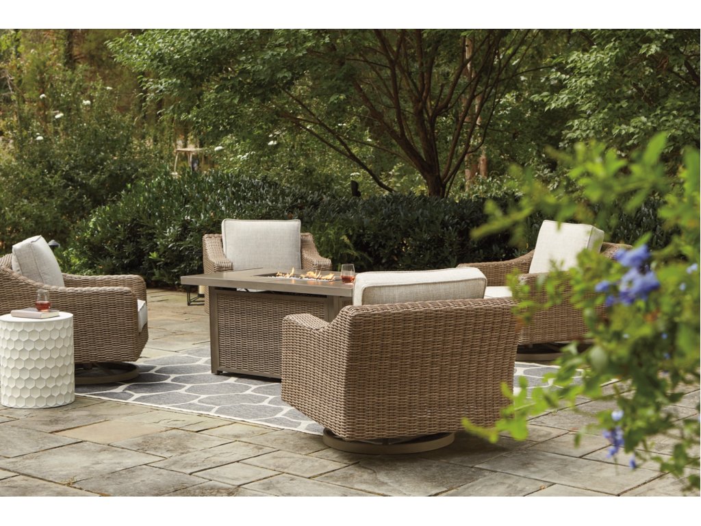 Beachcroft 5-Piece Outdoor Fire Pit Table with 4 Chairs - image 4