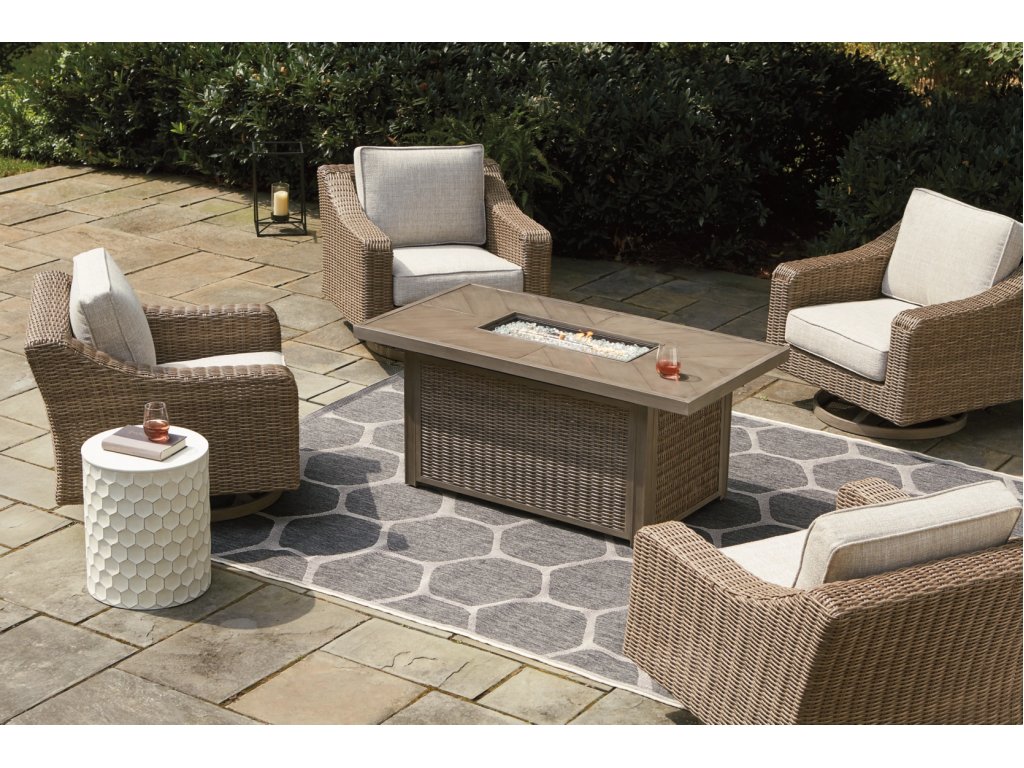Beachcroft 5-Piece Outdoor Fire Pit Table with 4 Chairs - image 6