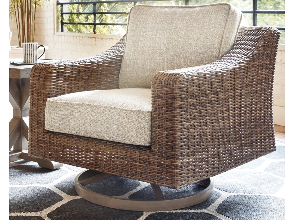 Beachcroft Outdoor Swivel Lounge with Cushion - image 1