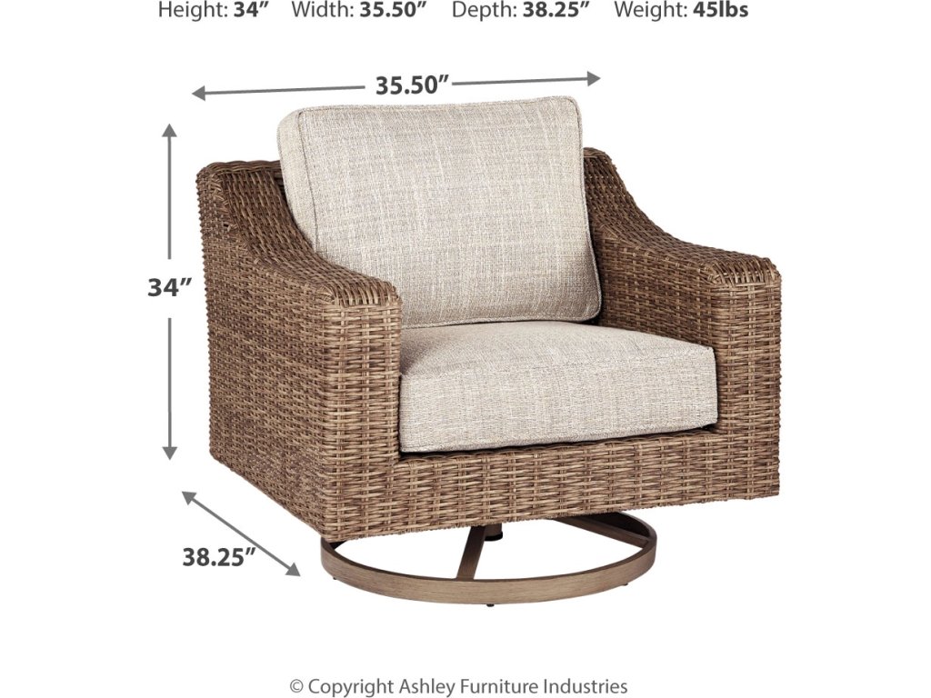 Beachcroft Outdoor Swivel Lounge with Cushion - image 3