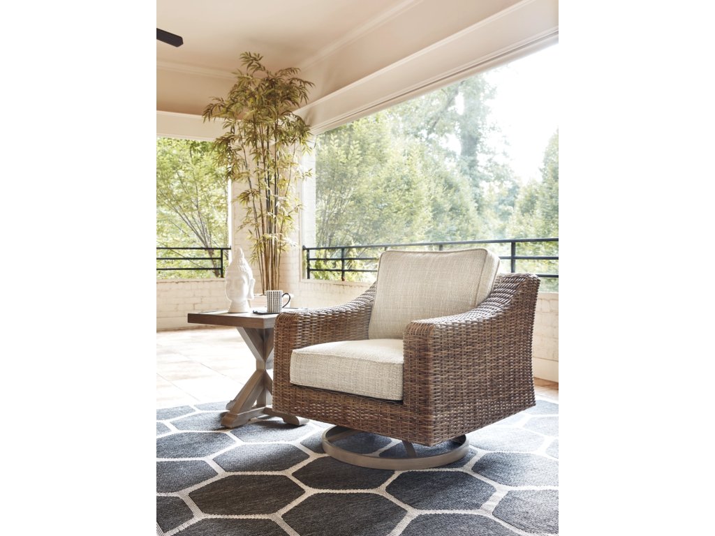 Beachcroft Outdoor Swivel Lounge with Cushion - image 6