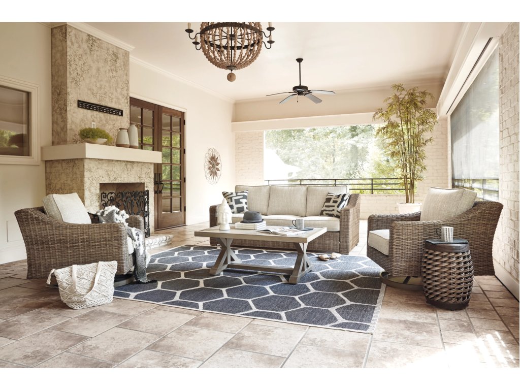 Beachcroft Outdoor Sofa with Coffee Table and 2 End Tables - image 2