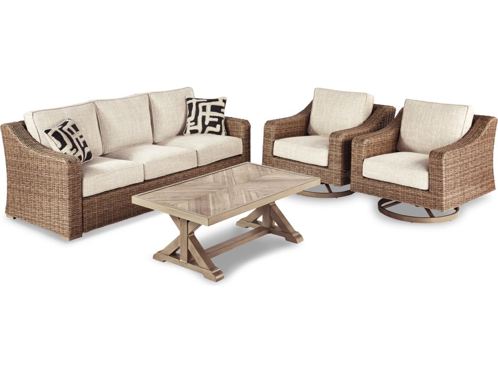 Beachcroft Outdoor Sofa with Coffee Table and 2 End Tables - image 1