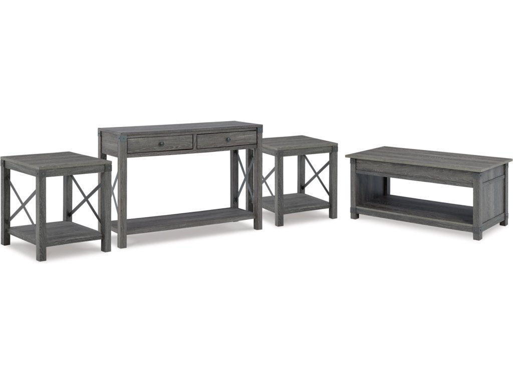 Freedan Lift-top Coffee Table, 2 End Tables and Console - main image