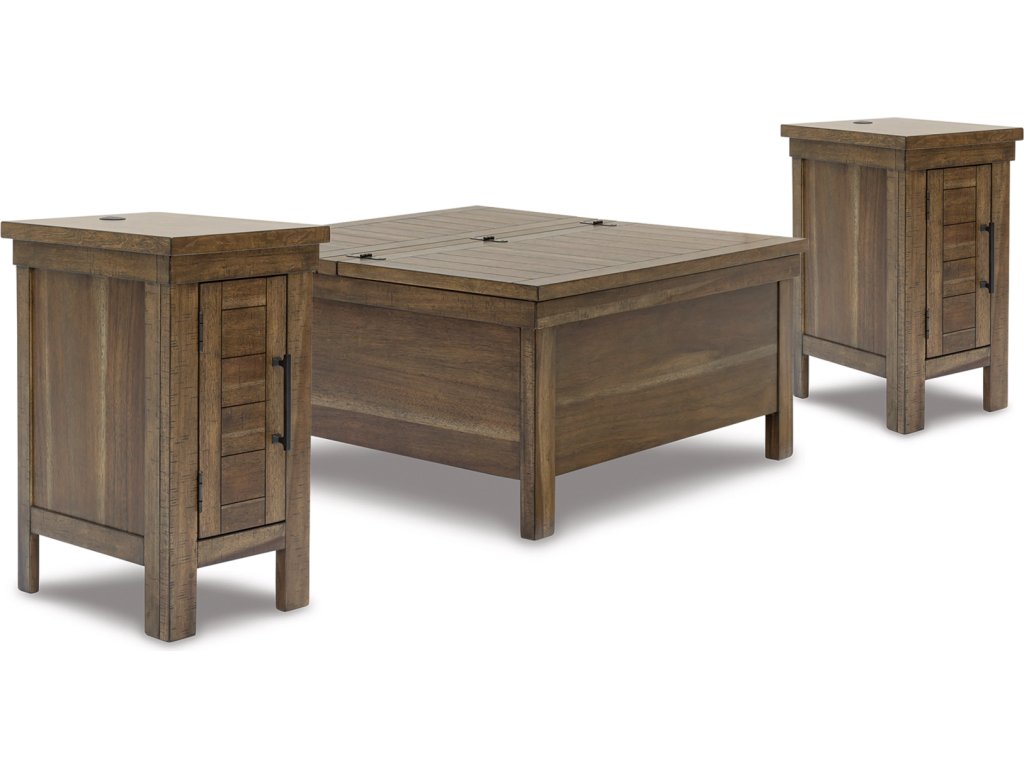 Moriville Lift-top Coffee Table and 2 Chairside End Tables - main image