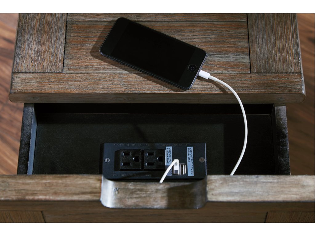 Tyler Creek Chairside End Table with USB Ports & Outlets - image 11