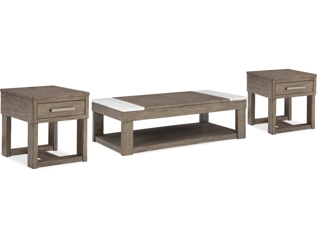 Loyaska Lift-top Coffee Table and 2 End Tables - main image