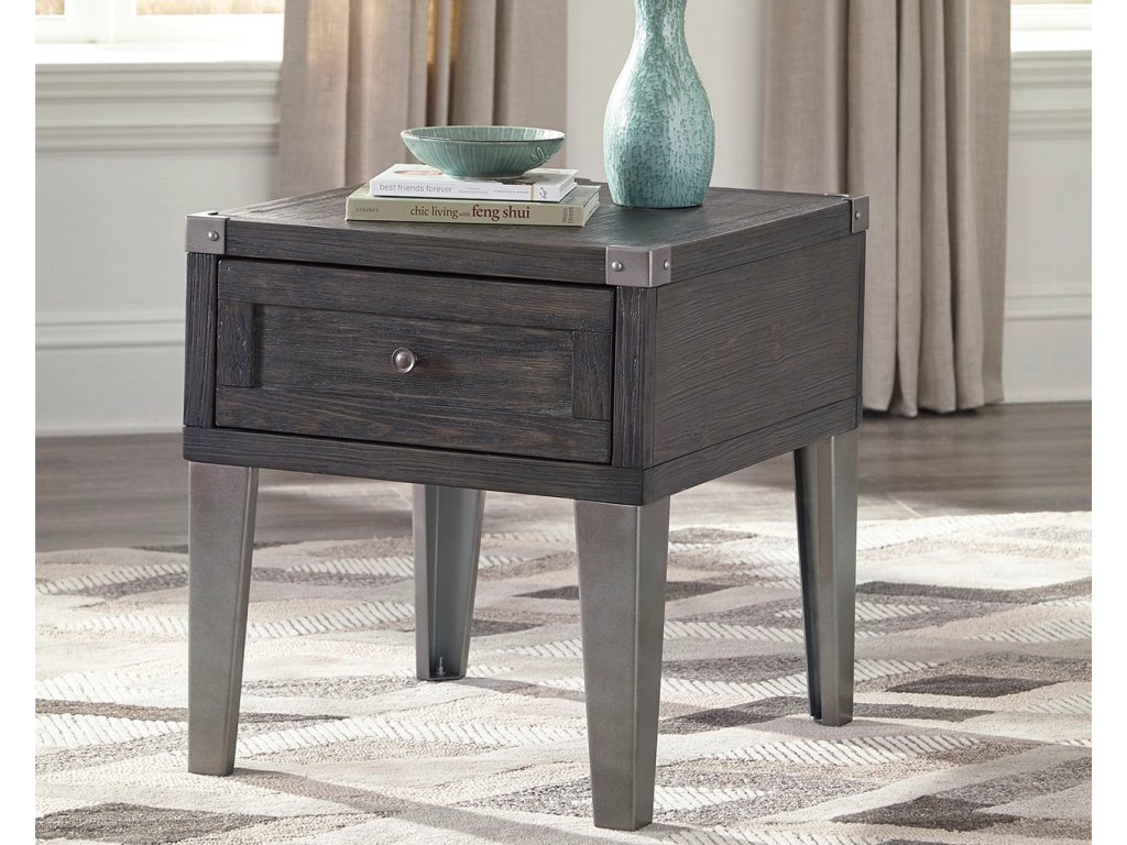Todoe End Table with USB Ports & Outlets - image 1