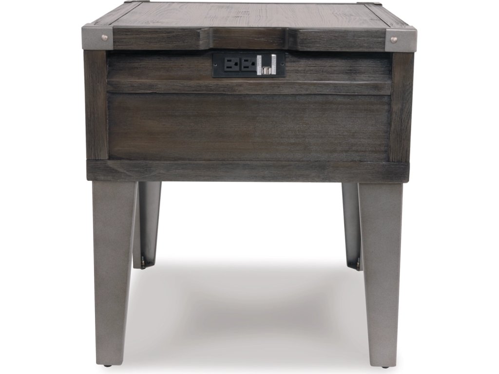 Todoe End Table with USB Ports & Outlets - image 7