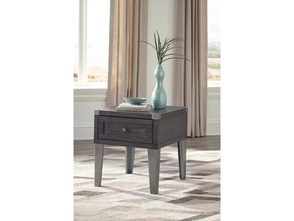 Todoe End Table with USB Ports & Outlets - image 2
